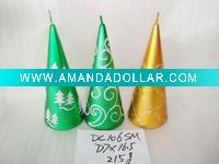 Wholesale art candle,christmas candle,taper cone decorative candle, candle ornament