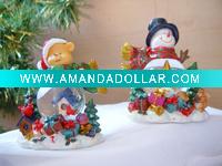 Polyresin Snowman water ball
