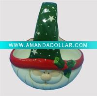 Ceramic Santa Claus Container