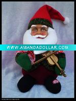 Wholesale Electric santa claus playing violin