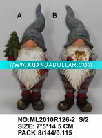 Wholesale x'mas decoration (2asst santa claus in polyresin)