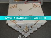Wholesale polyester christmas Candle table cloth