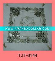 polyester candle flower christmas tablecloth