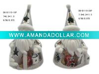 Wholesale Electroplating porcelain santa tealight holder