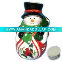 Wholesale Christmas candle stand snowman design