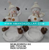 Wholesale 2asst polyresin snowman for christmas decoration