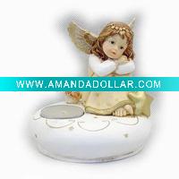 Wholesale Polyresin Christmas crafts candle holder