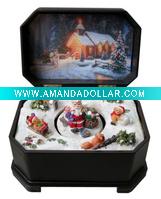 Wholesale Cube Plastic Musical Gift Box for Christmas