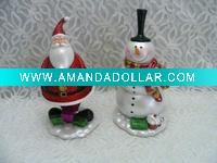 santa and snowman