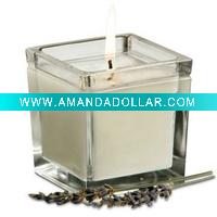 good quality white square pillar candle