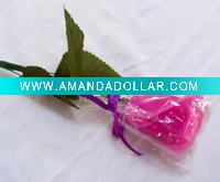 crimson red rose shape candle