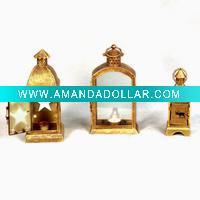 Wholesale Christmas Gold Candle Lantern