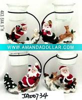 Wholesale candle holder with christmas craft