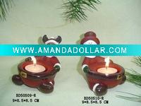 Wholesale christmas candle holder (red)