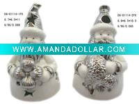 Christmas santa ceramic tealight holder