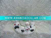 snowman candle holder