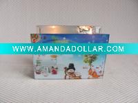 Wholesale newest and unique design, christmas candle holder glass