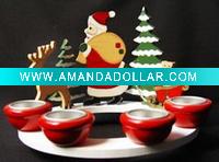 Wholesale christmas ornament wooden candle holder