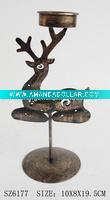 Iron candle holder