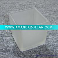 Wholesale christmas glass candle holder/gift glass candle cup/glass candle holder