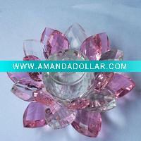 elegant crystal candle stand