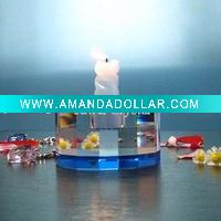 3D laser Crystal candle holder