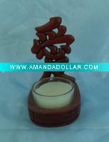 Polyresin love shape candle stands