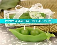 Wholesale Tea light candles-"Two Peas in a Pod" Candle in Ivy Print Gift Box