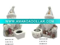 Wholesale Electroplating santa porcelain candle holder