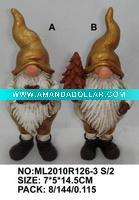 Wholesale x'mas decoration (2asst santa claus in polyresin)