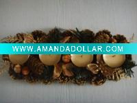christmas decorative pine cone candle holder