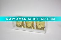 Wholesale 3-piece glass candle set&Christmas candle holder