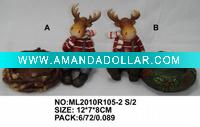 Wholesale 2asst christmas elk in polyresin for decorations