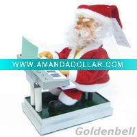 6'' santa claus playing keyboard