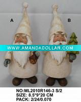 Wholesale 2asst xmas santa in polyresin for gifts and decoration