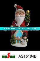 Wholesale Christmas decoration of Ceramic LED X'mas santa