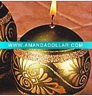 Christmas balls candles
