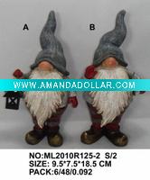 Wholesale christmas ornament (2asst polyresin santa claus for gift or decoration)