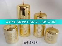 christmas metallic shining candle