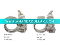 Electroplating ceramic santa napkin ring
