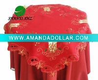 Christmas candle table cloth