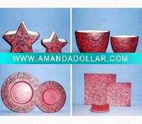 Ceramic Christmas Candle Holder