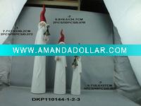 Wholesale fashion lovely popular Ceramic white glaze christmas Santa Claus christmas tree gift 2011 the latest design Environmental