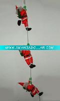 climbing santa claus with rope