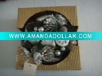 Wholesale christmas decorative pine cone candle holder