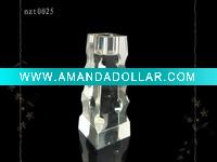 Clear Crystal Candle Holder