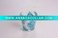 Wholesale CHRISTMAS DECORATION CANDLE HOLDER WITH DECAL