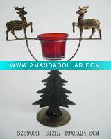 Iron candle holder