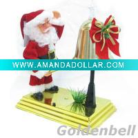 Wholesale 6'' santa claus knocking the ring