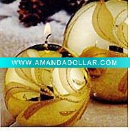 Christmas balls candles
